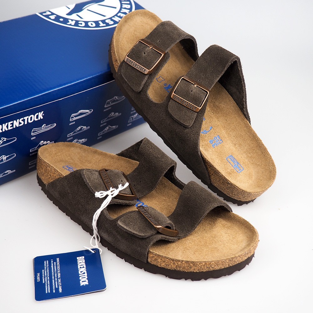 Birkenstock Arizona Soft Footbed Mocha Sandals Suede Leather Shoes US 6-12