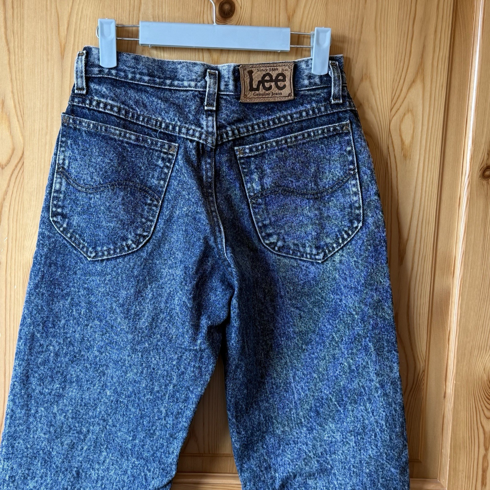 Vintage Lee Mr Union Made USA Denim Jeans Mens 27 x 29 Workwear Dark Wash