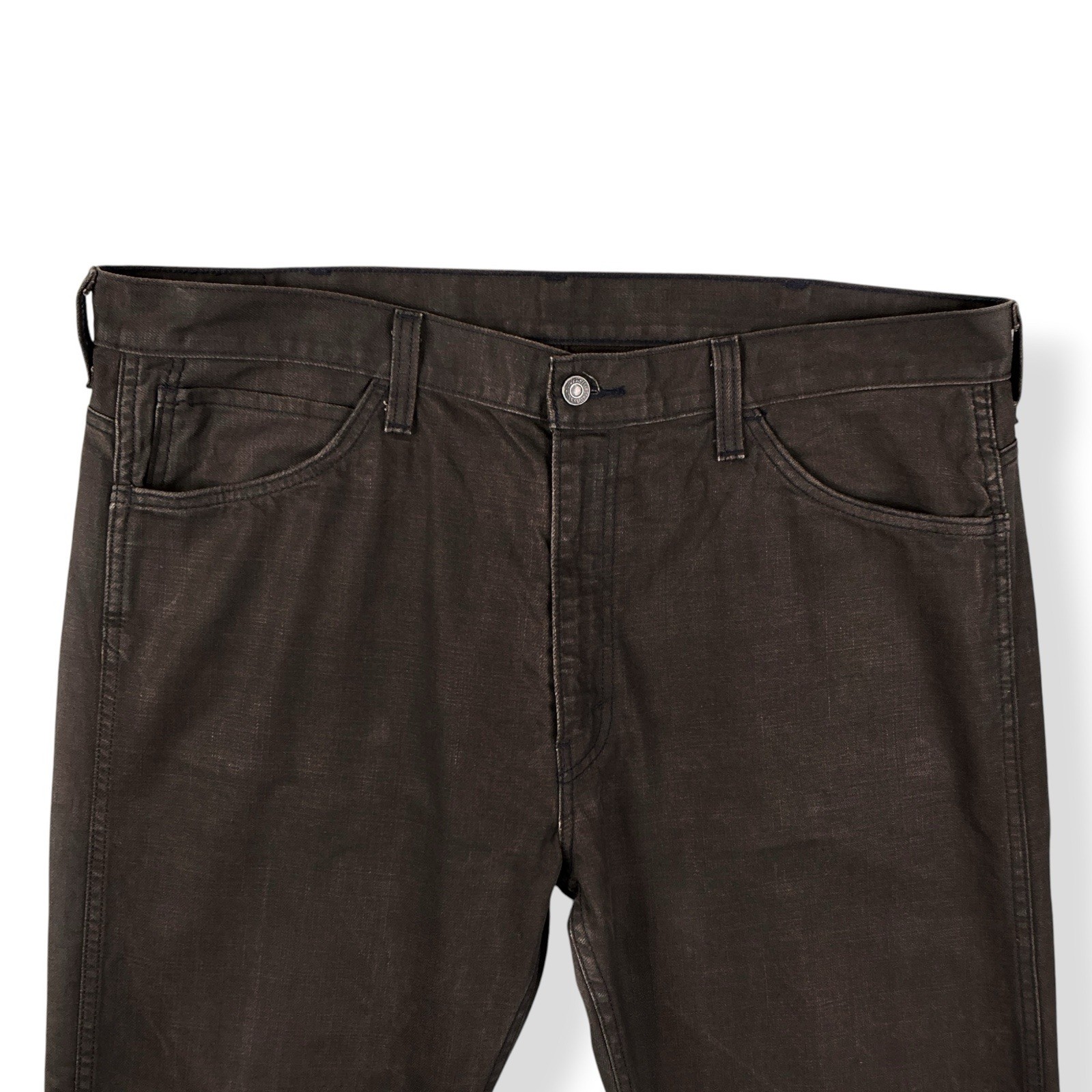 Levis Jeans Men 40×30 (ACTUAL 40×29) Dark Brown 569 Two Horses Coated
