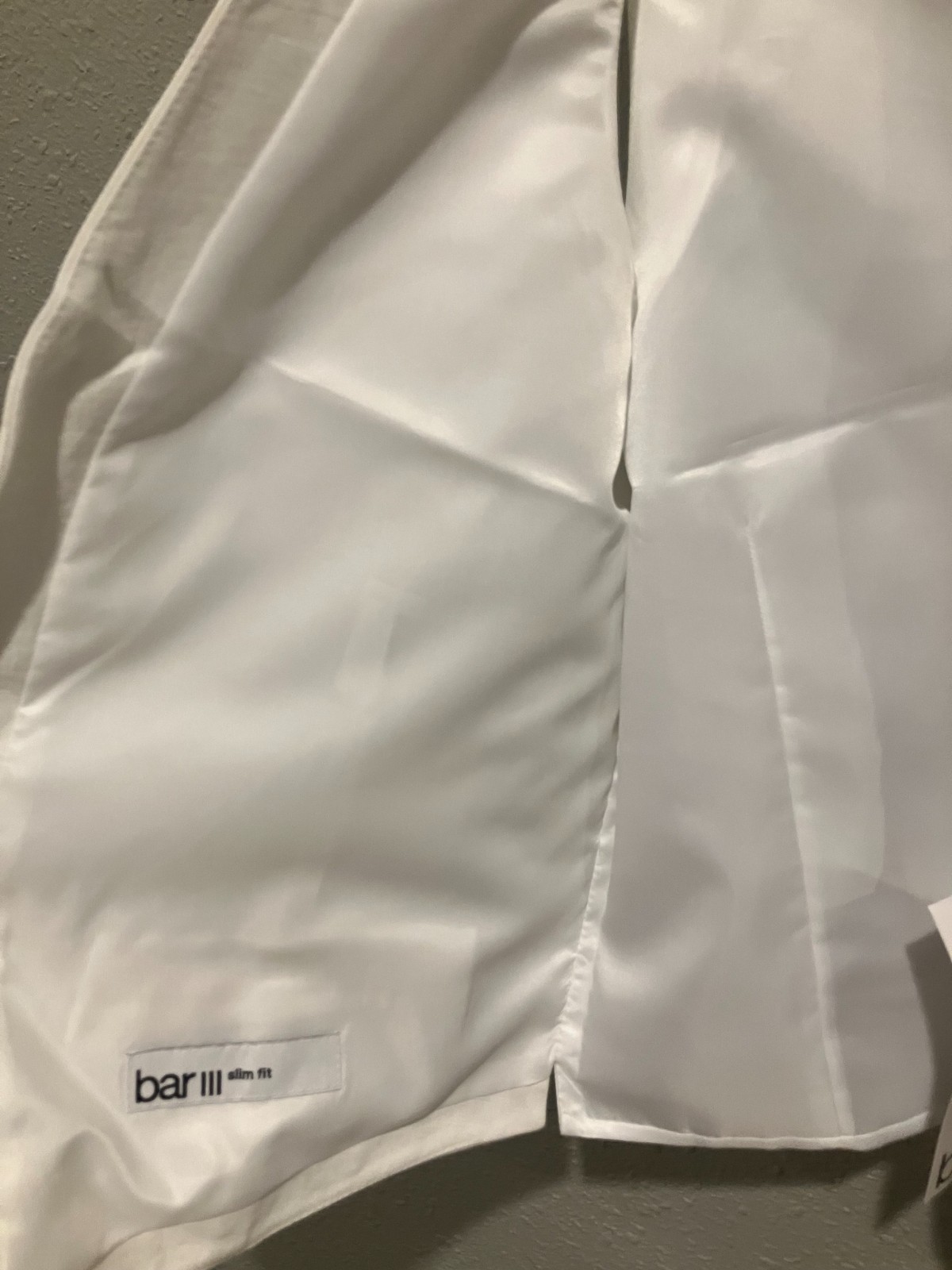 $115 Bar III Men’s Slim Fit Button Up Suit Vest XL White Brand New With Tags