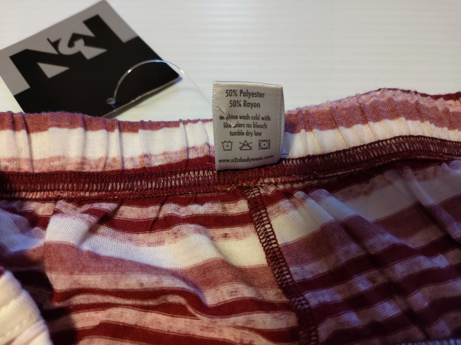 N2N BODYWEAR CAT CITY LOUNGE SPLIT SHORTS. BURGUNDY. SMALL. NWT. RARE 🌈 GAY