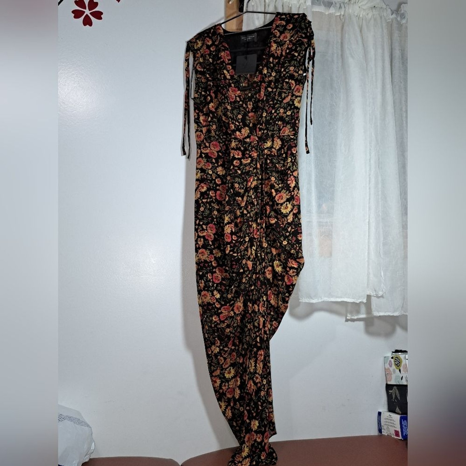 Dress Forum Asymmetrical Orange and Black Dress with Modern Flair