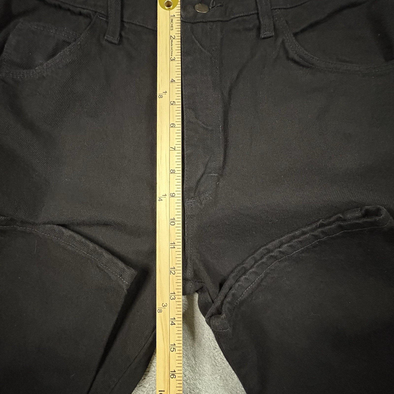 Rustler by Wrangler Men’s Black 36×30 Straight Leg Cotton Jeans USA Made SEE DES