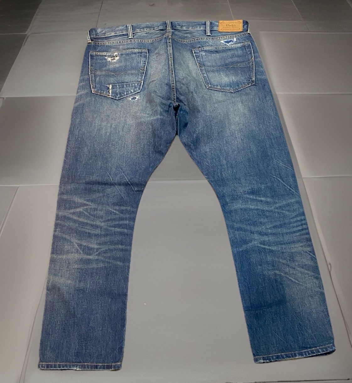 Polo Ralph Lauren The Sullivan Slim Patchwork Patch Denim Jeans Men’s 38 x 29