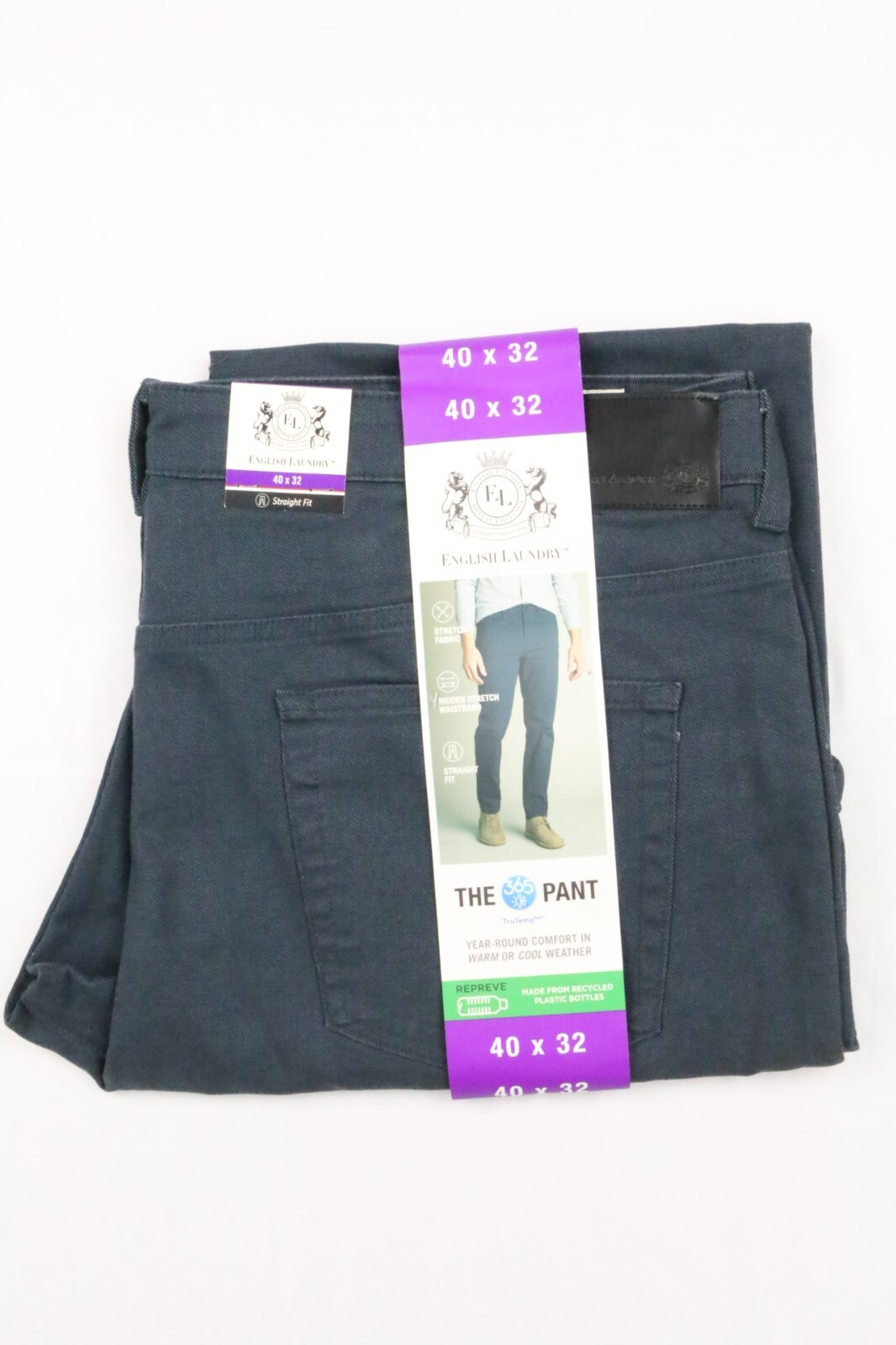 English Laundry Men’s 365 Pant Stretch Fabric Straight Leg W 38,40 L 29,30,32,34