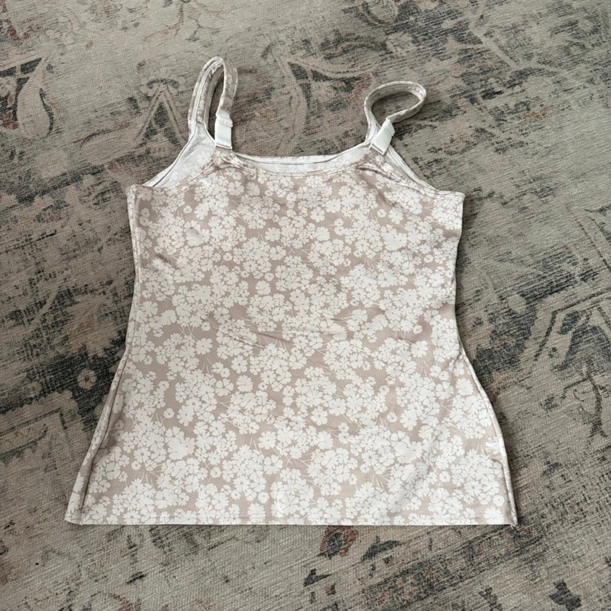 NWOT Ruby Ribbon Sleek Shape Tank Shapewear Floral Lavender 36 Seamless
