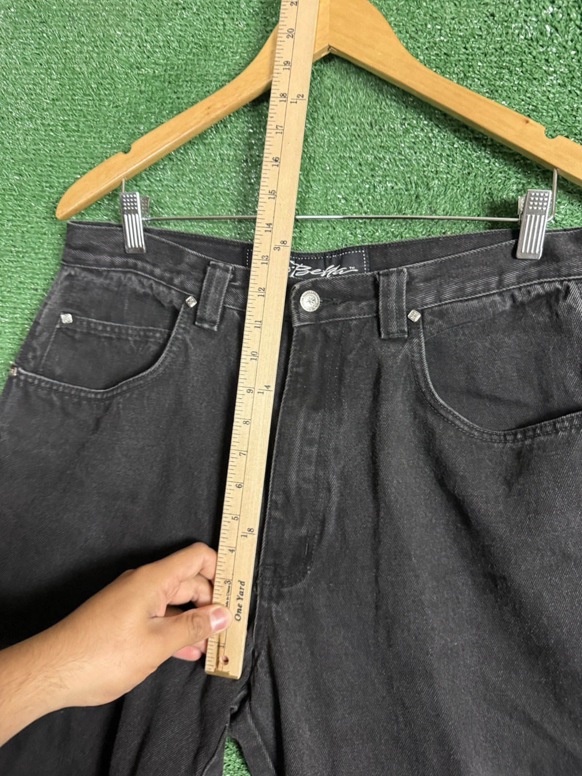 Men’s Vintage Kno Betta Blue Jeans Size 36×28 Loose Denim Baggy Y2K Black