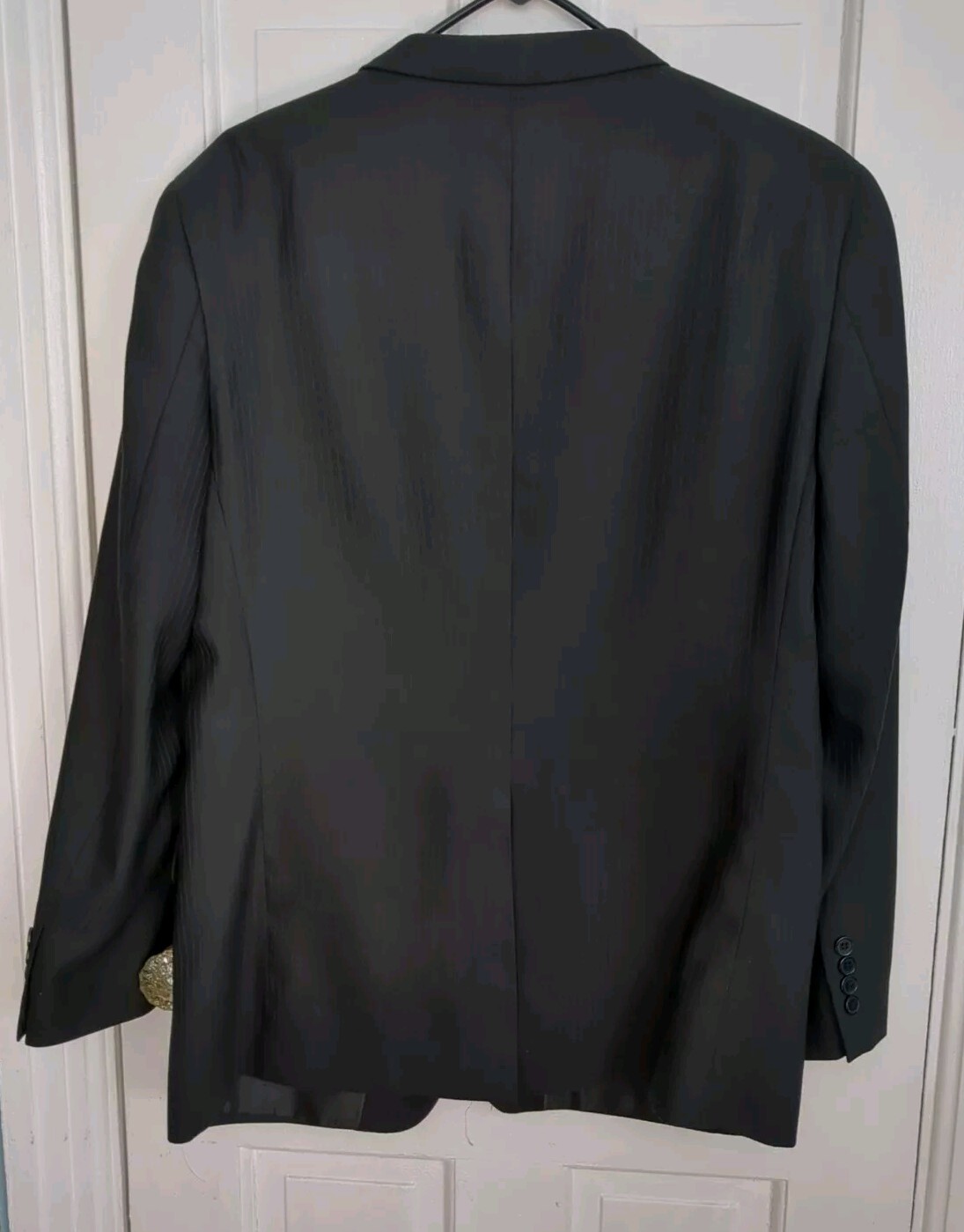 Black Pin Stripe Men’s Suit Jacket 40R Slim Fit Lineage Milan NY 40 R