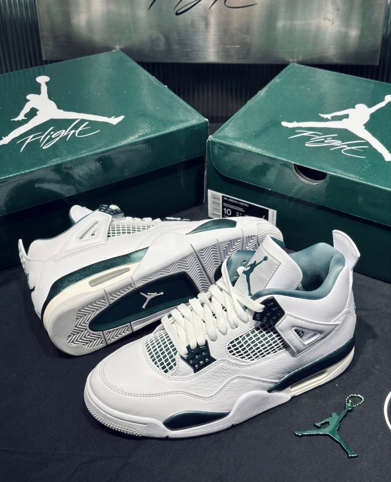 New Jordan 4 Retro “Oxidized Green” Mid Top Basketball Shoes Men’s US Size 7-13