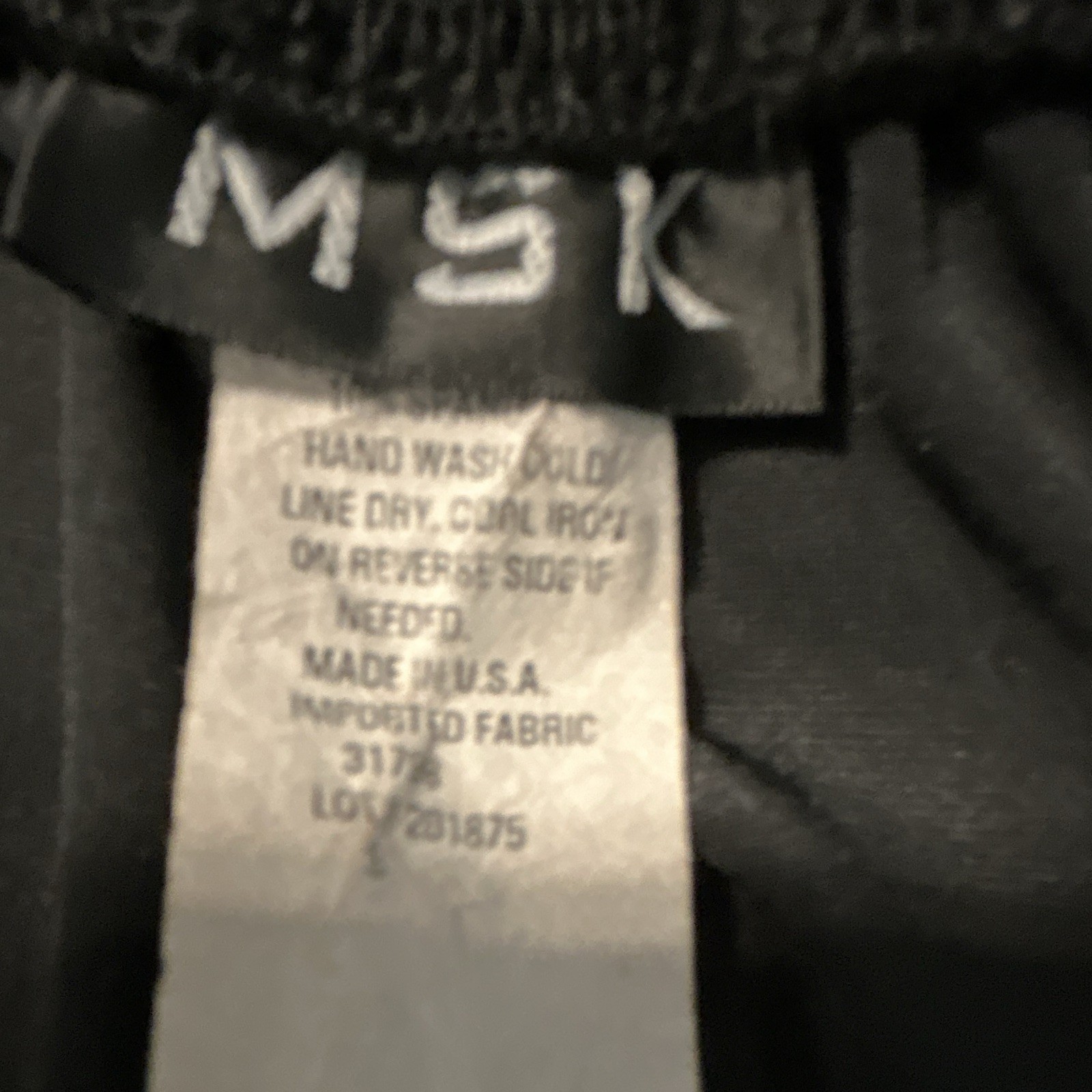 MSK Peasant Skirt Black Solid Midi Hand Wash Only Regular Women’s Size S