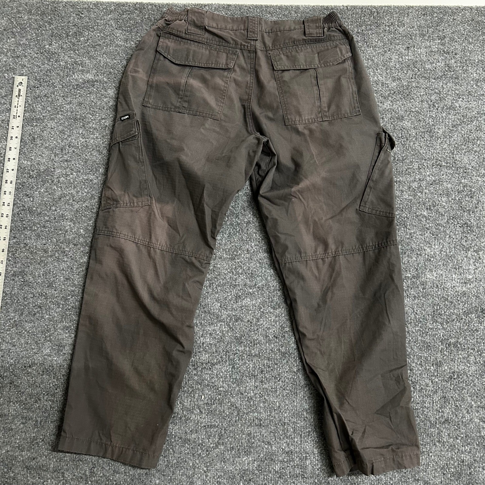 CQR Cargo Pants Mens Size 36W x 30L Grey Ripstop Tactical Workwear Pockets