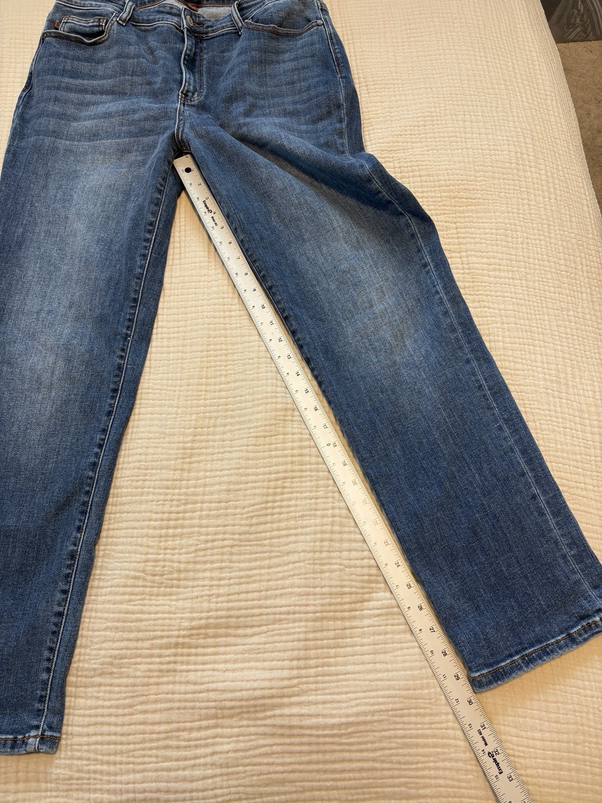 Judy Blue Boyfriend Fit Jeans Size 13/31 Blue Denim High Rise Western Zipper Fly