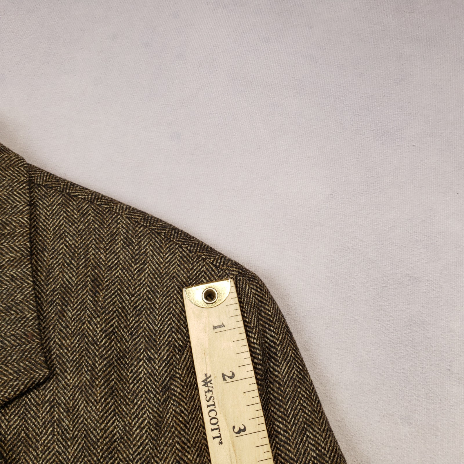 J Crew Oarsman Vtg Tweed Blazer Mens 41R Wool Two Button Single Vented Made USA