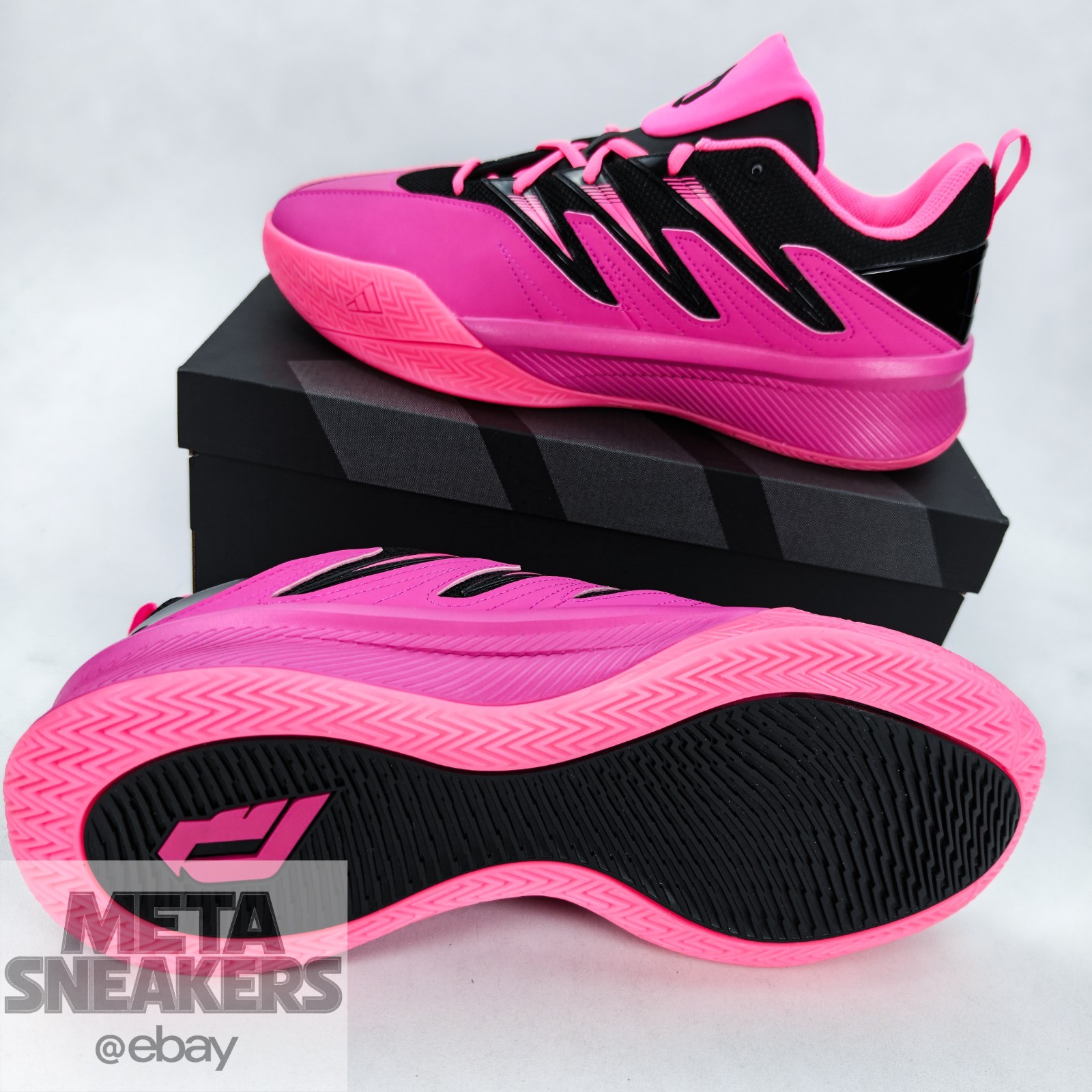 Adidas US 11 Men’s Pink Black Lifestyle Basketball Dame Certified 3 JI1545 New