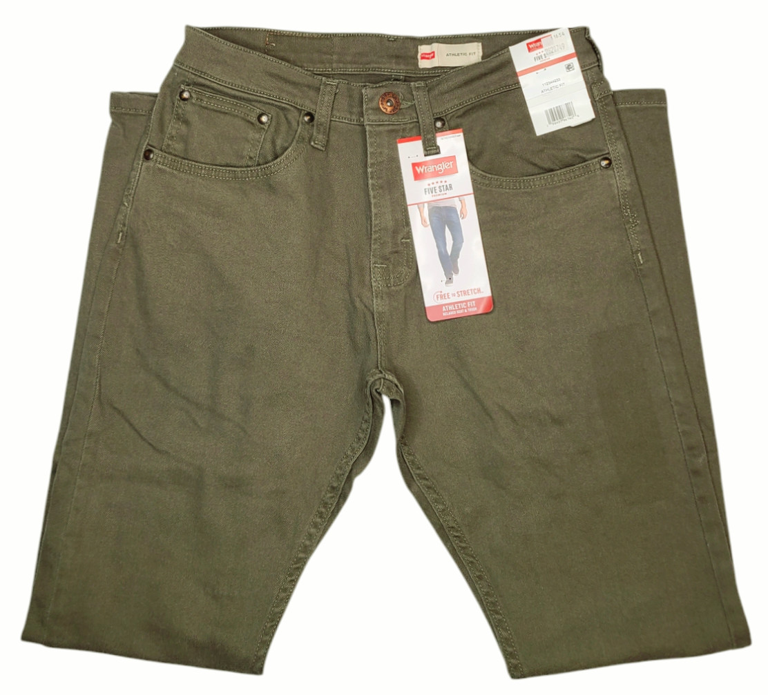 Wrangler #11654 NEW Men’s Athletic Fit Stretch Jeans
