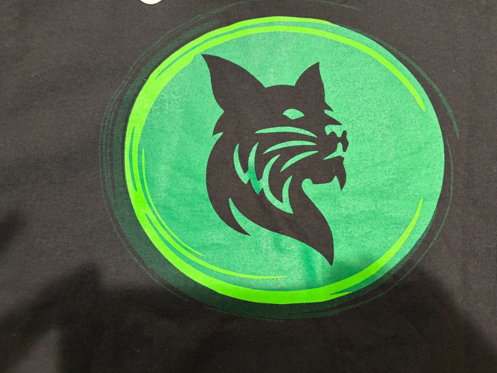 NWT Custom Ink Green Dot Graphic T Shirt Medium Black Hanes 100% Cotton