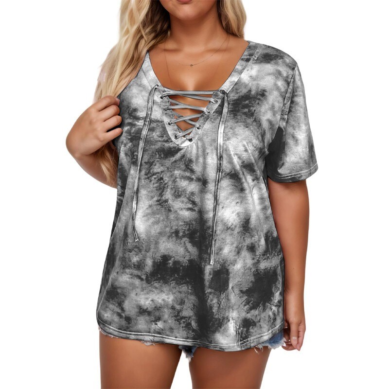 Plus Size Women’s Short Sleeved Comfortable Fabric Breathable T-Shirt Loose