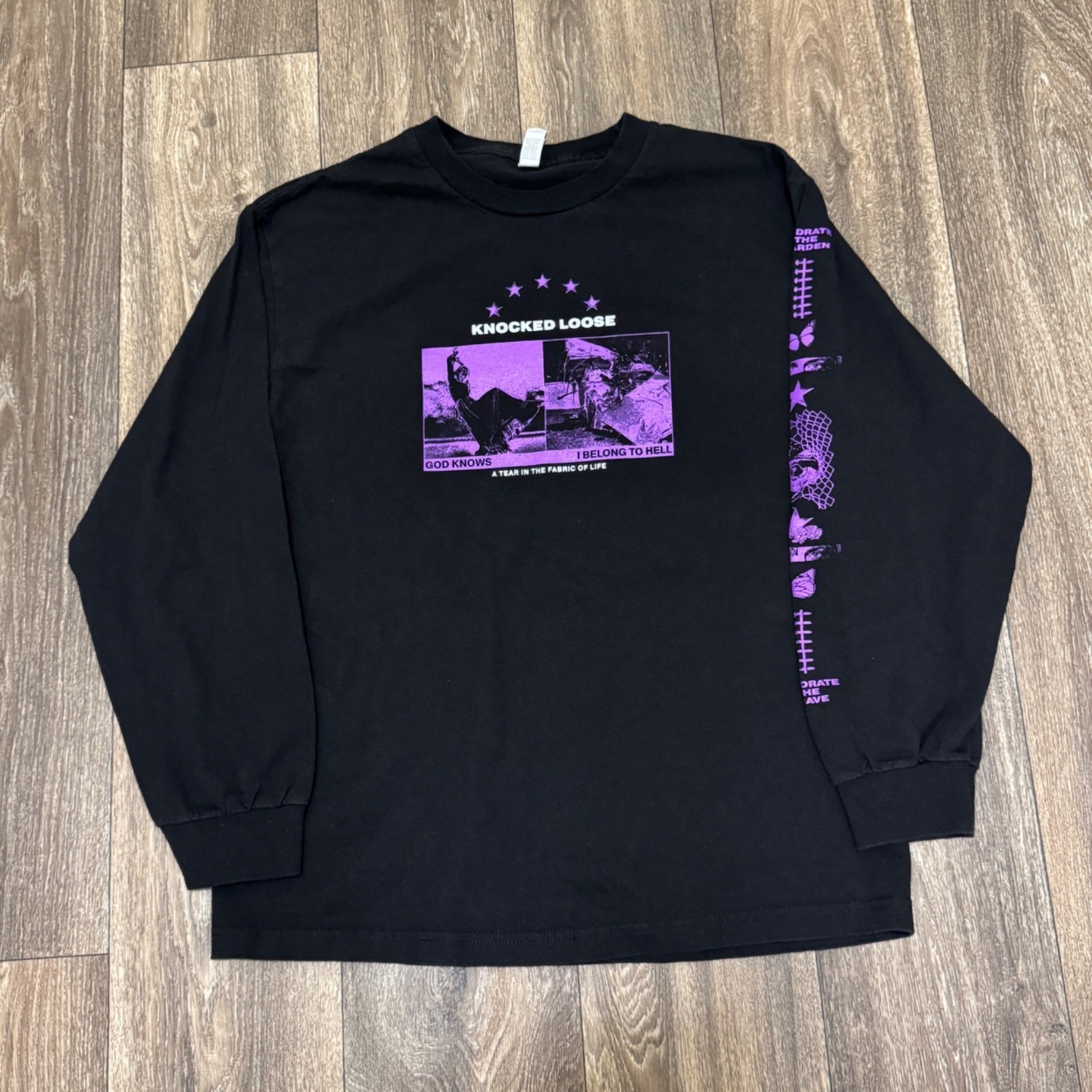 Knocked Loose God Knows Long Sleeve Shirt Men’s M Black Metalcore Deathcore