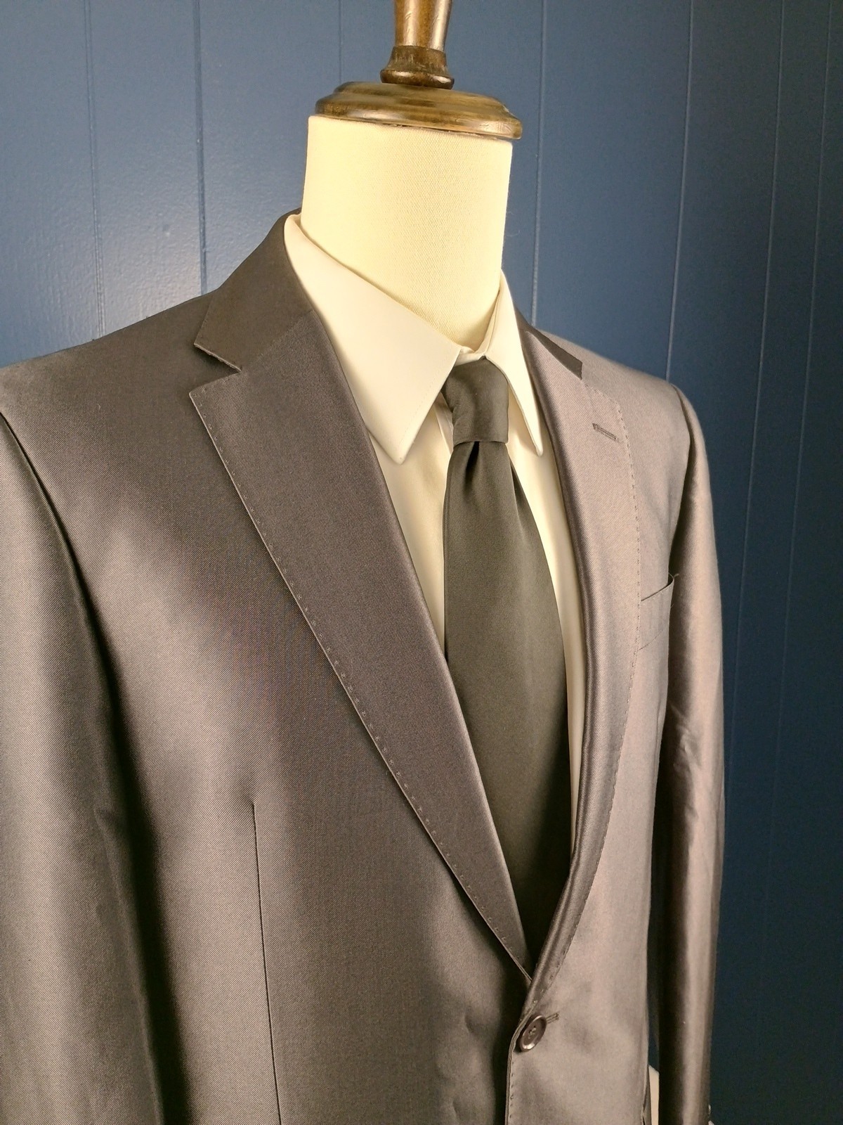 Lineage Milan New York Men’s Gray 2-Button Suit Jacket & Pants Size 36R