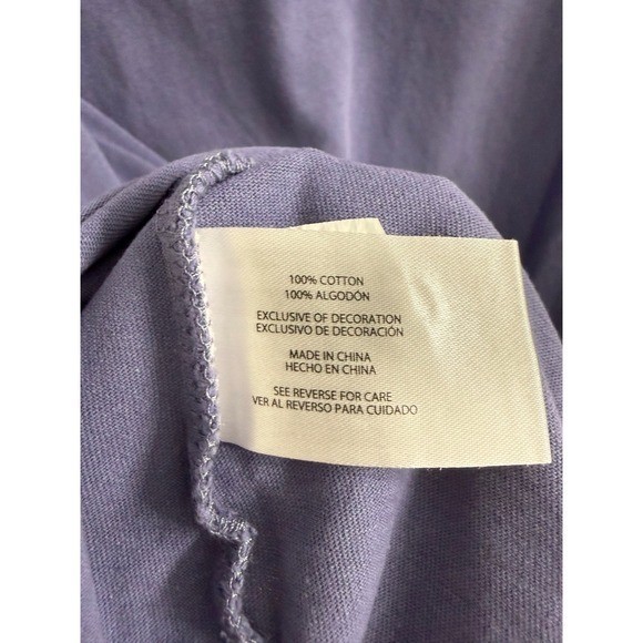 Eddie Bauer Mens Short Sleeve Henley Shirt Purple 100% Cotton Medium NWT