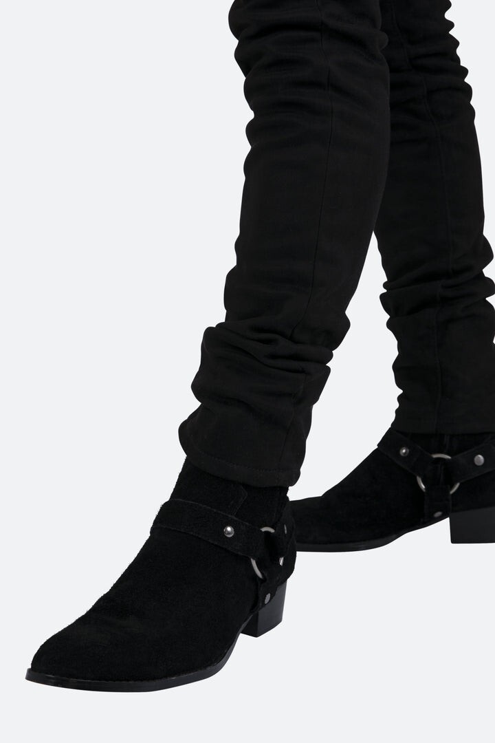 MNML M318 Suede Denim SIZE 31 IN BLACK