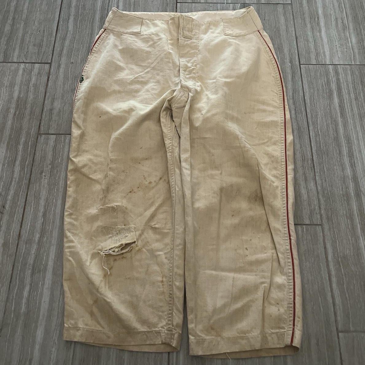 30s / 40s true vintage Spalding Bros Men’s Beige Cotton Canvas Pants 34W