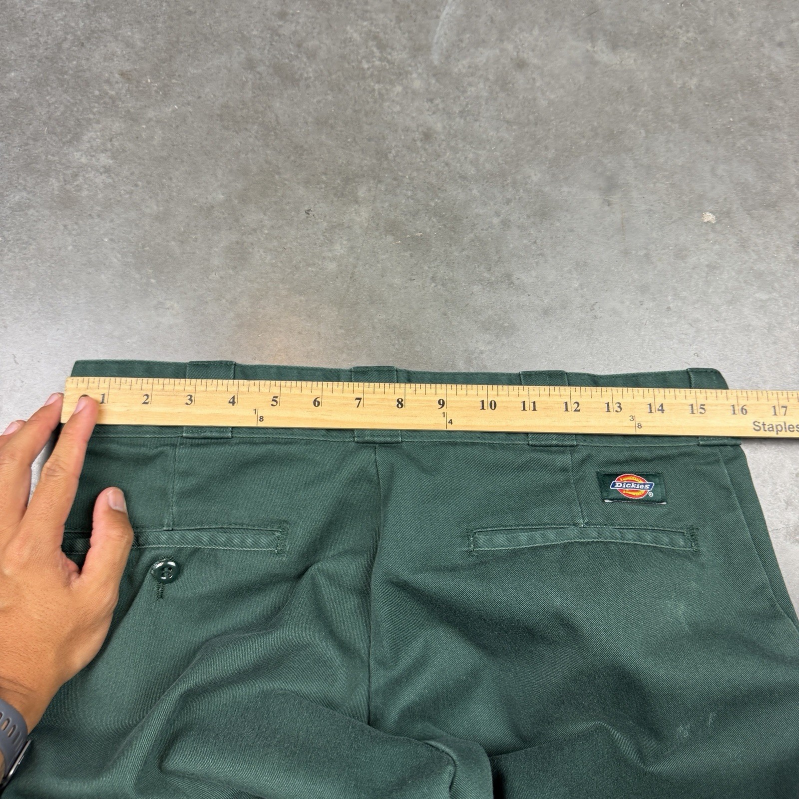 Dickies 874 Pants Mens 32×30 Green Work Wear Skateboard Flaws
