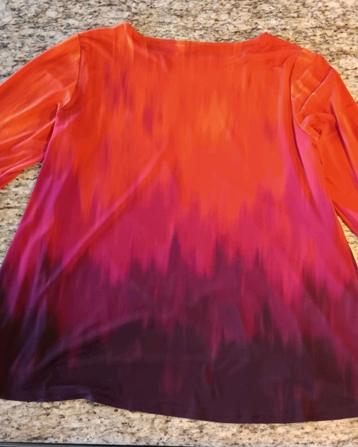 Linea Louis Dell’Olio Designer Ombre Hi-Low Hem Tunic Top MANGO XL A263353