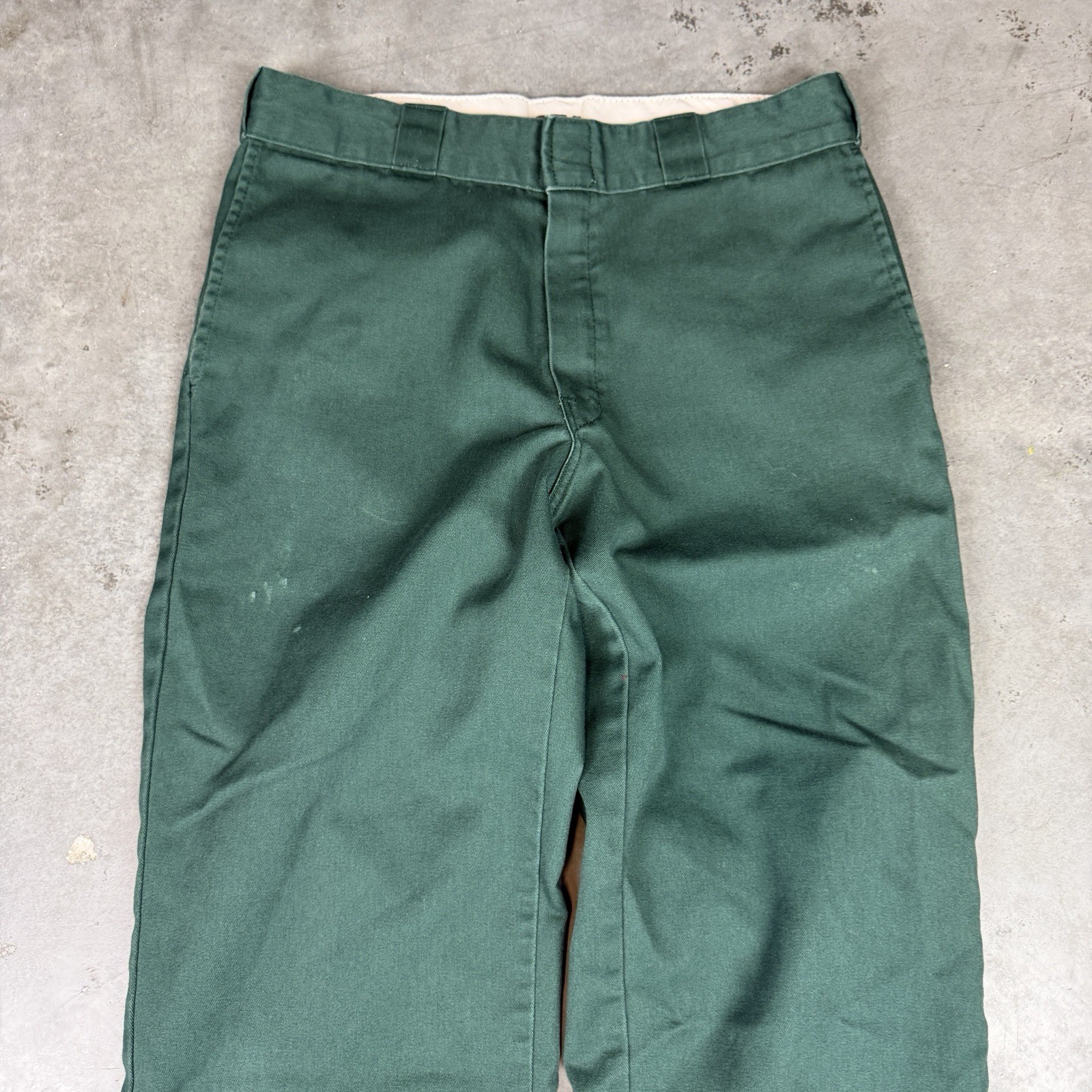 Dickies 874 Pants Mens 32×30 Green Work Wear Skateboard Flaws