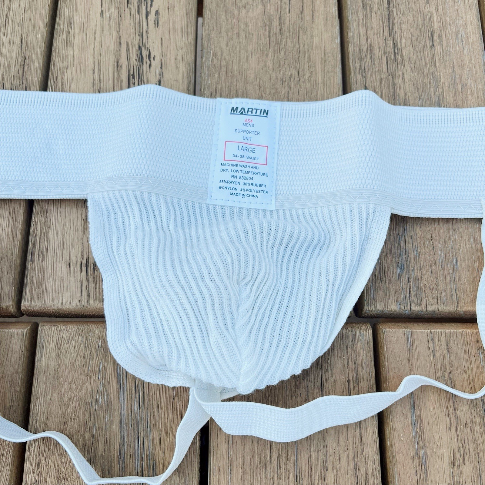 Martin sports Men white athletic supporter jock strap jockstraps size S M L XL