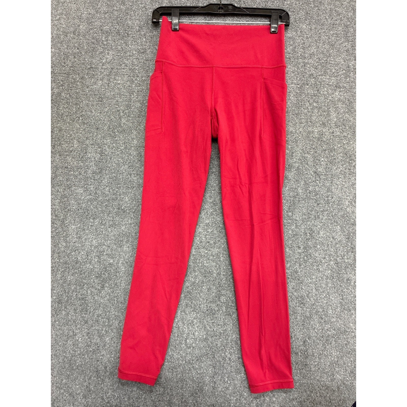 Athleta Salutation Stash Tight Red High Rise Yoga Leggings Small SP Pockets