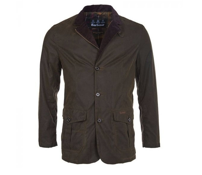 BARBOUR LUTZ Waxed Jacket Olive Rugged Sophistication MSRP$520 British Luxury