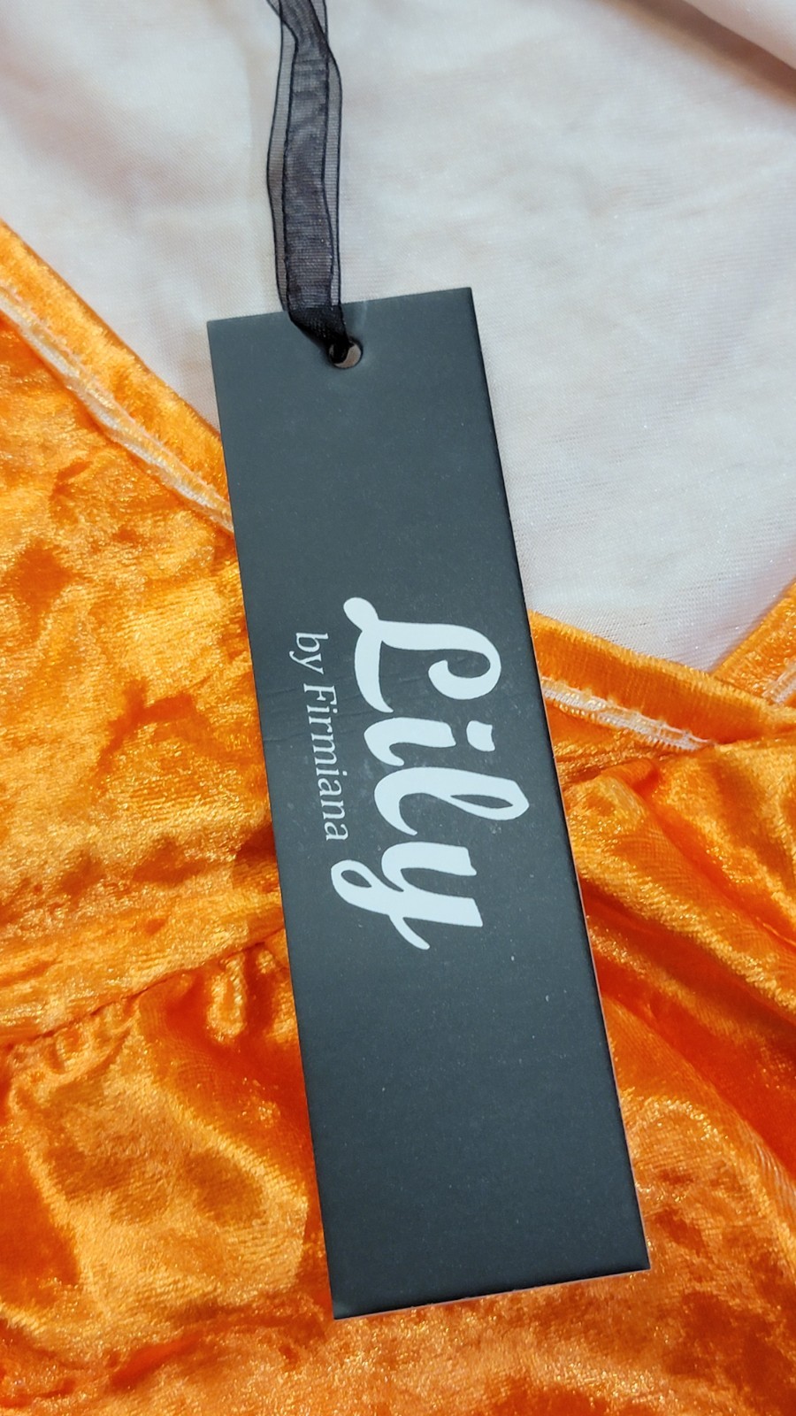 Lily By Firmiana Womens Velvet Orange Purple Tunic Top Crushed 2XL Long Sleeve