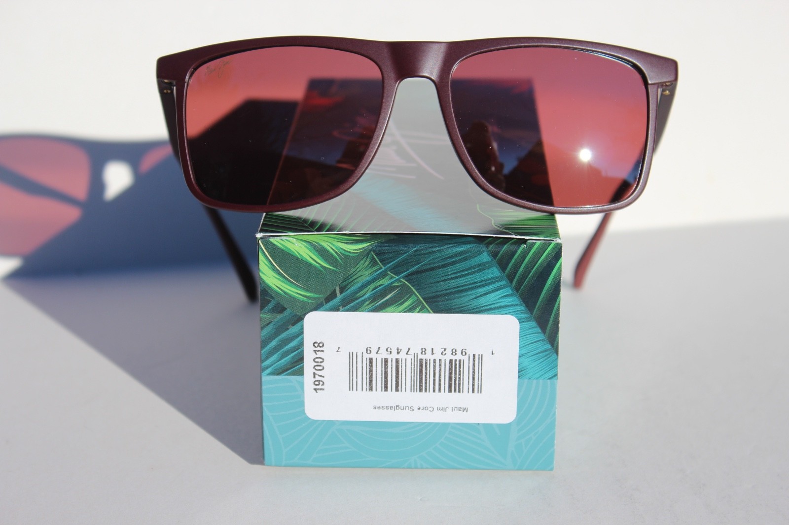 MAUI JIM Makamae POLARIZED Sunglasses R619-04 Matte Burgundy/Maui Rose NEW Italy