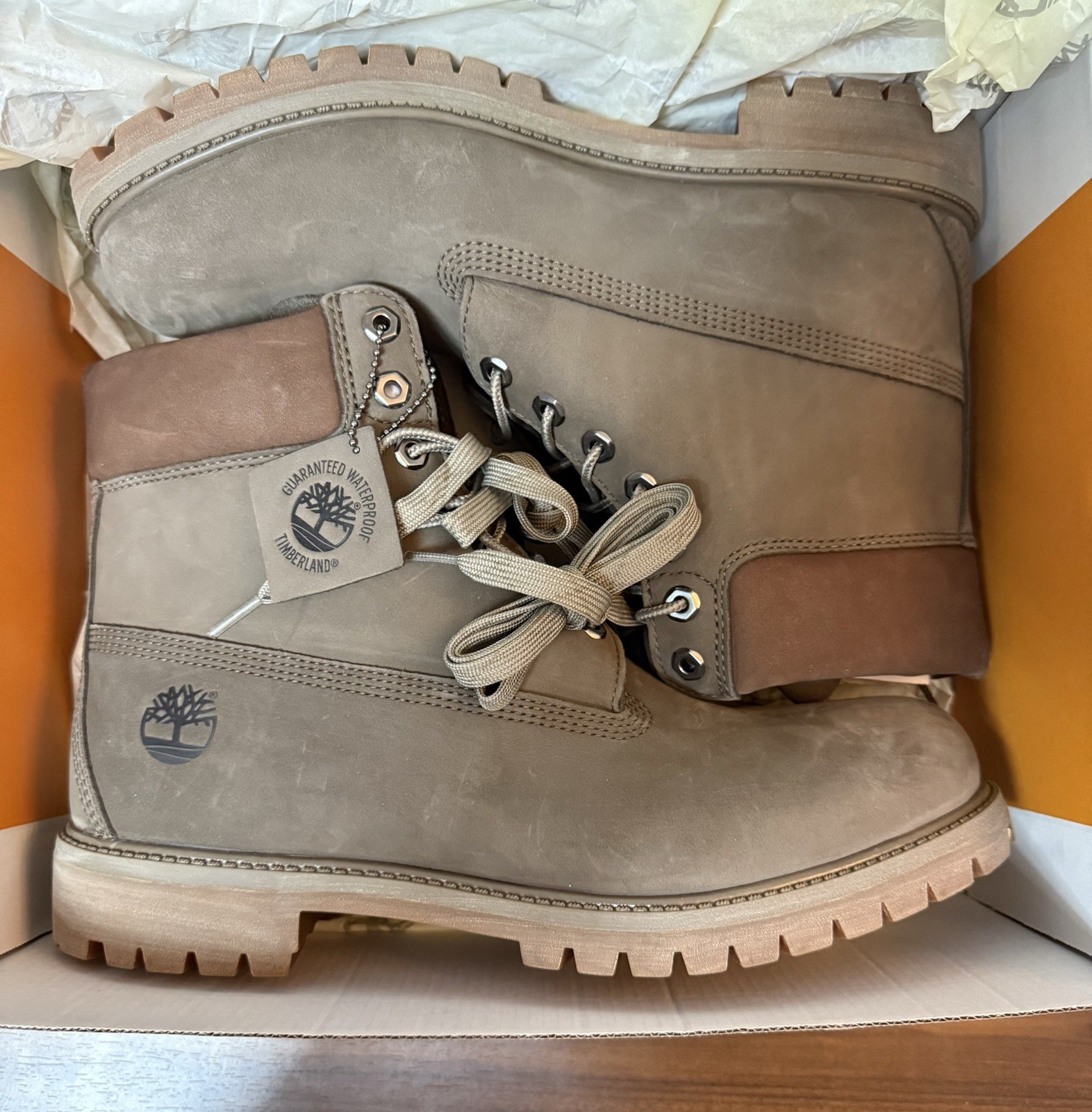 Timberland 6 Inch Premium Waterproof Boot Medium Brown Nubuck