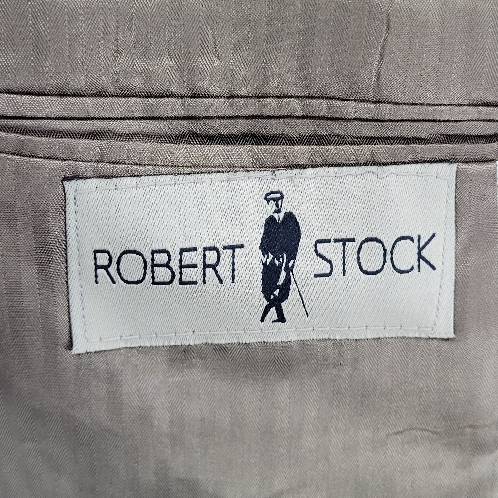 Robert Stock Navy 2 Button Single Vented Notch Blazer Sport Coat USA 40S *holes