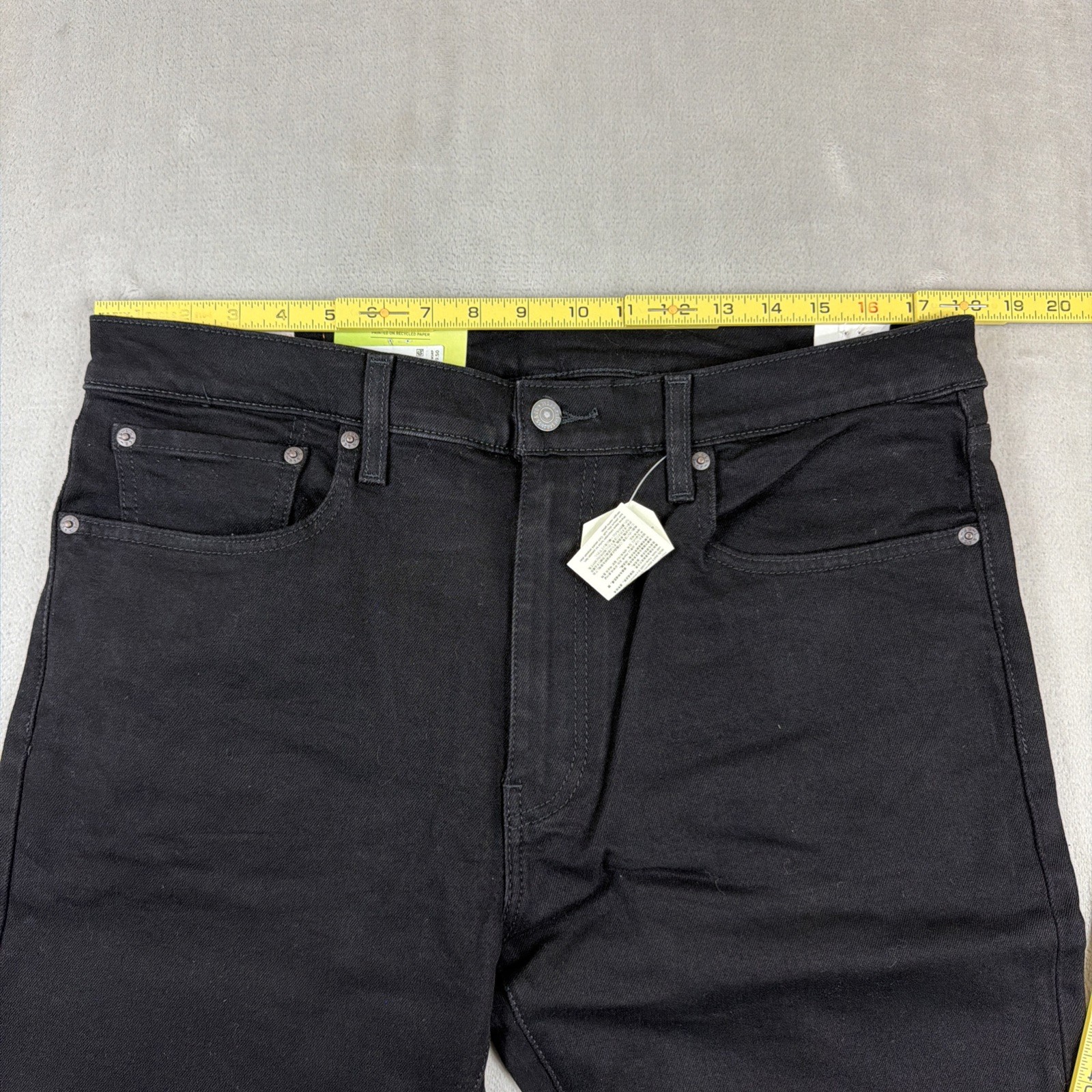 Levi’s Premium 512 Jeans Men’s Size 36×34 Black Denim Slim Taper Big E Stretch
