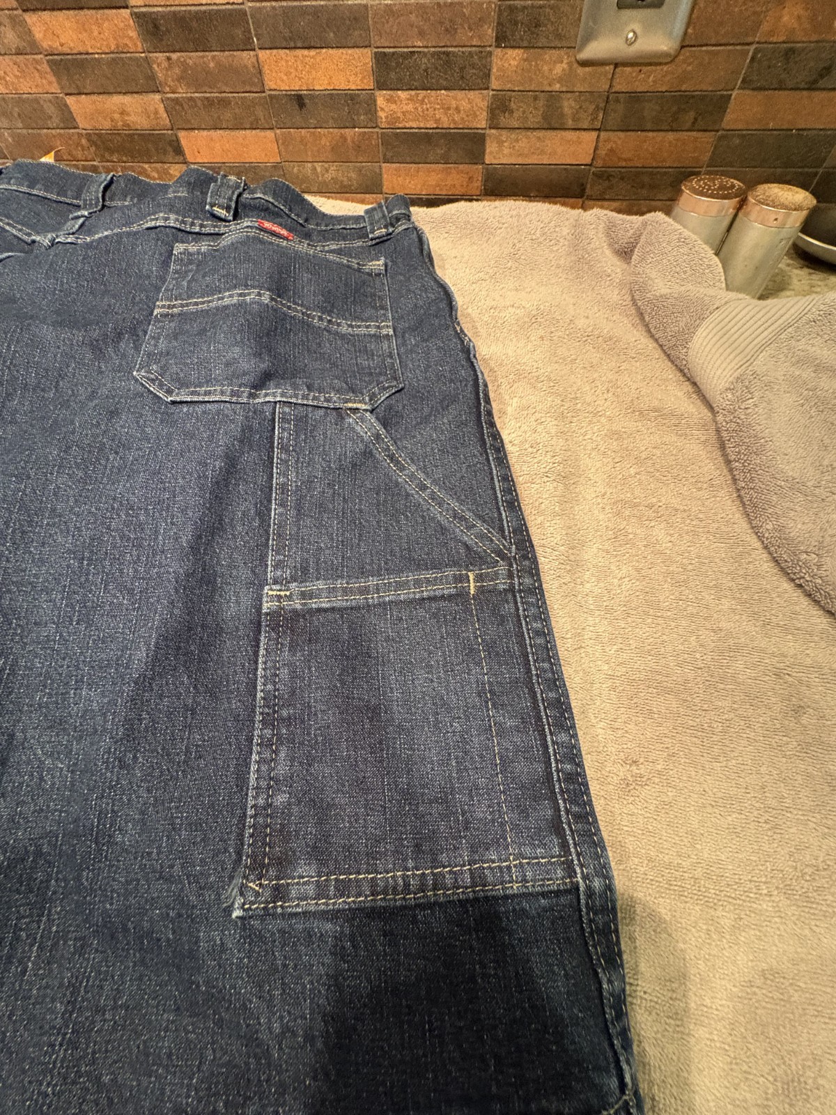 Wrangler Five Star Premium Carpenter Flex Denim Mens Shorts Sz 40×10″ Ins NWT
