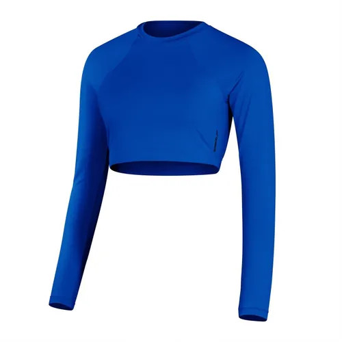 Speedo Women’s FLU3NTE Solid Long Sleeve Crop Top Rashguard UPF 50+ Quick Dry