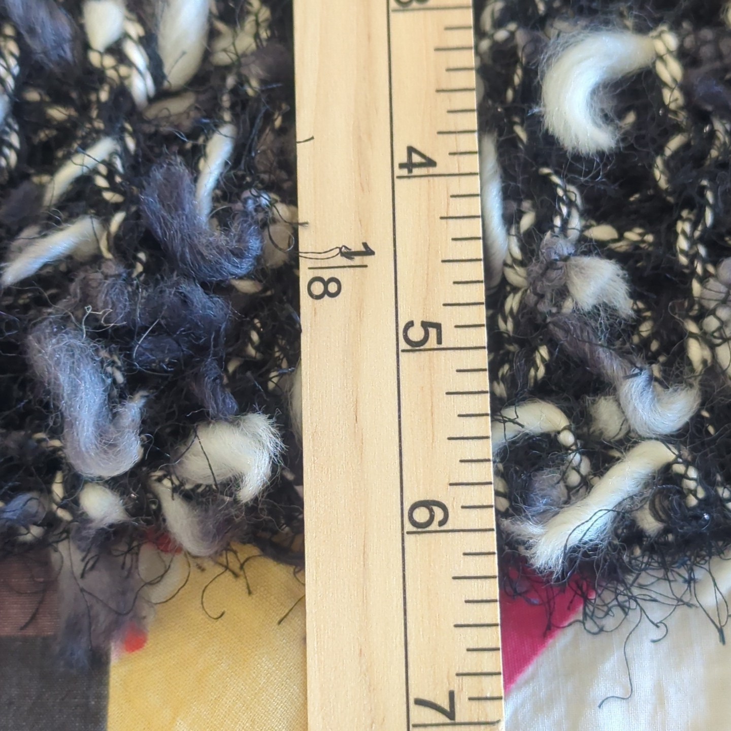 NEW Artisan Hand Knitted Cowl Scarf Fuzzy Crochet Boho Fabric Art Eyelash Knit