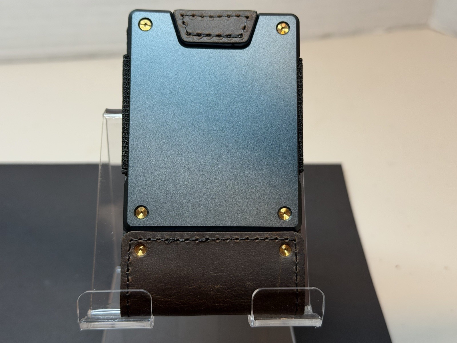 MENS WALLET METAL CARD HOLDER CASH STRAP MINIMALIST PULL TAB WALLET-CUSTOMIZE IT