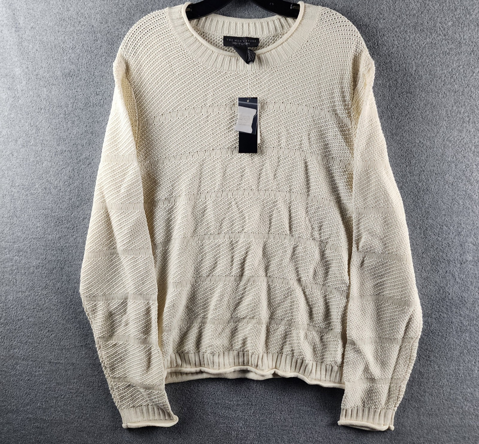 The Men’s Store at Bloomingdales Rolled Neck Silk Blend Sweater L French Vanilla