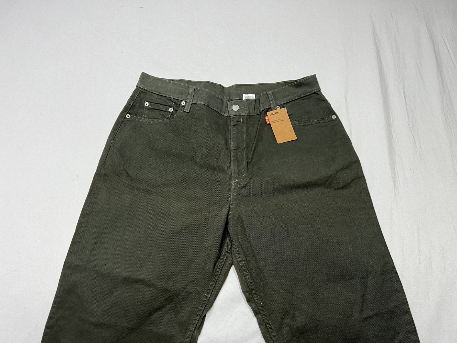 Olive Green Levis 550 Stretch Mens Jean Size 36×30 Relaxed Fit Tapered Leg