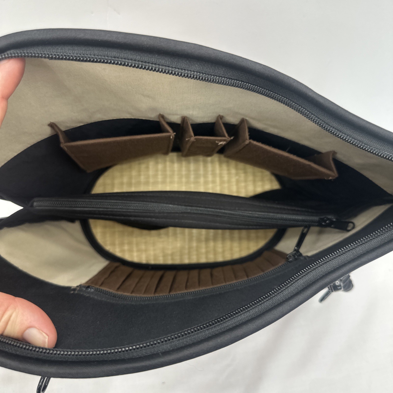 Saraye Kiri Wave Tatami Red Black Shoulder Bag Handmade of Cambodia
