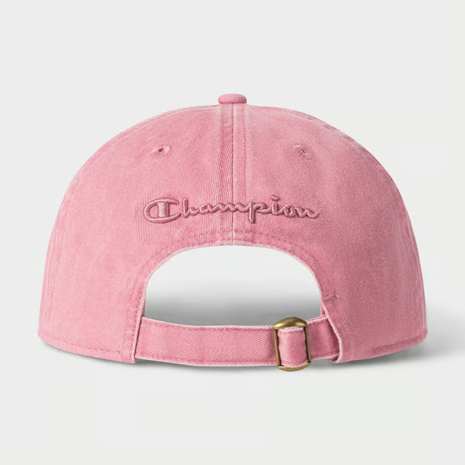 NEW Champion Cap – Adult Pigment-Washed Twill Baseball Hat – Cosmic Pink