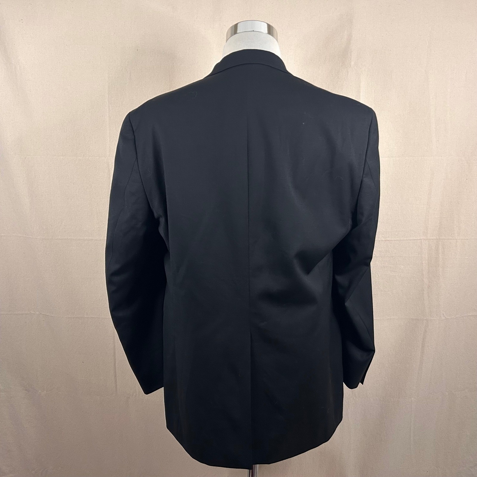 LRL Ralph Lauren 42R Blazer 100% Wool Black Silver Two Button Lined Vented