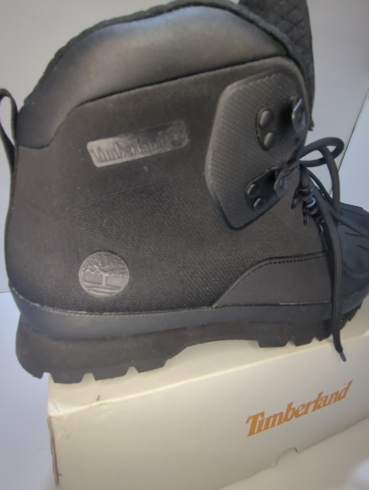 Timberland Mens Euro Hiker Shell Toe Boots Black Waterproof A631F Men’s Size 10