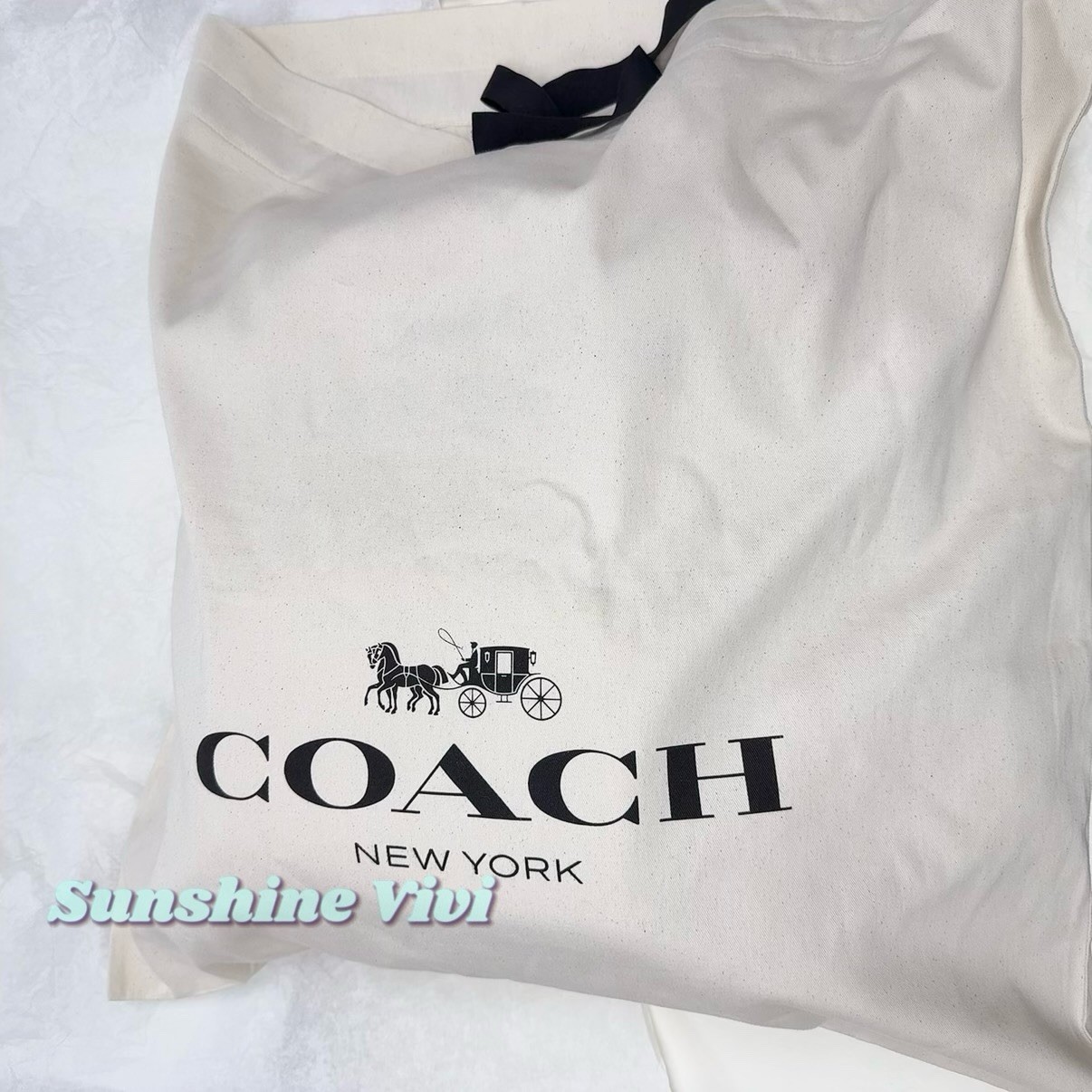 NEW Coach Drawstring Dust Bag Gift Bag Storage Cover Bag Protective 100% cotton