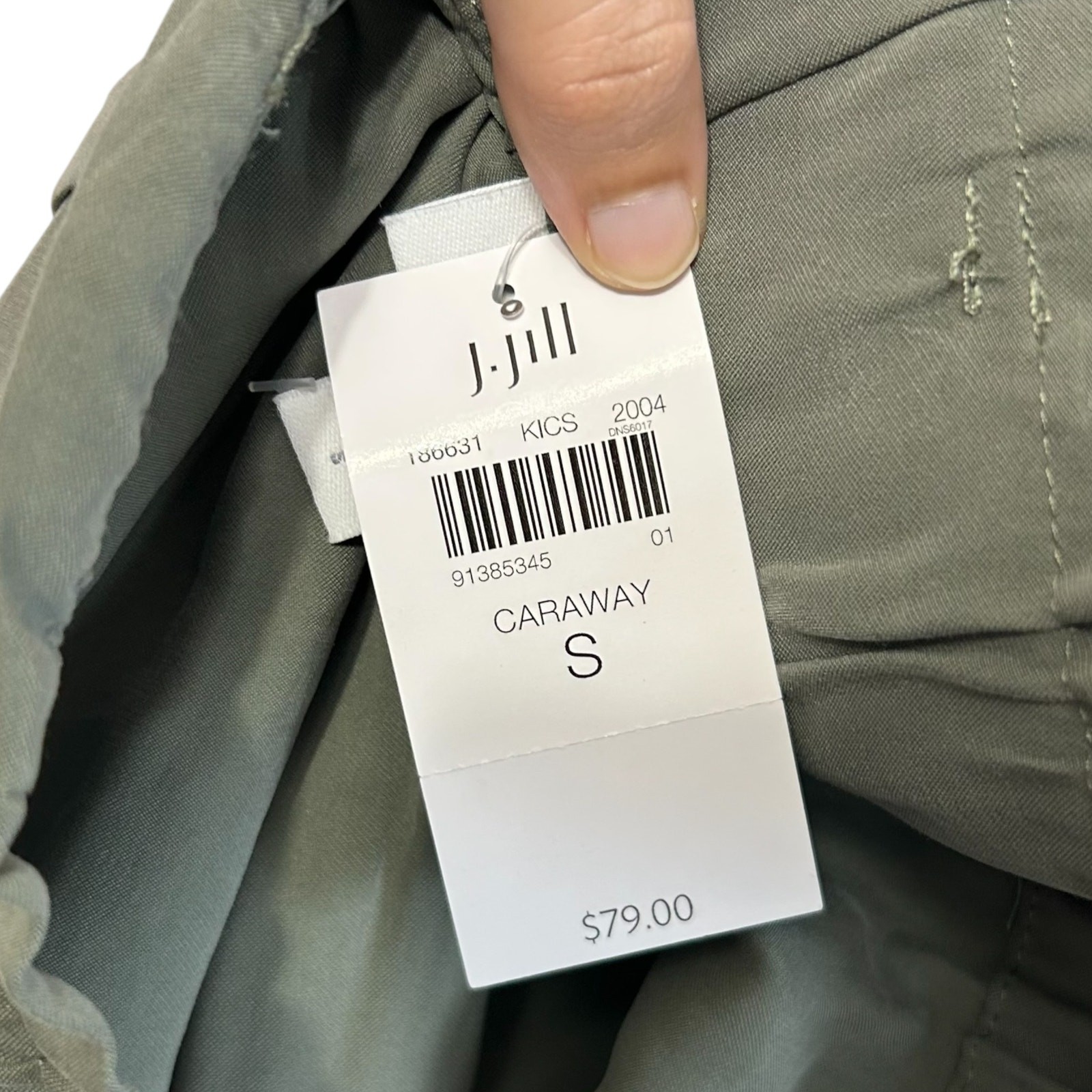 J. Jill Belted Cargo Midi Skirt NWT Women’s Sz S Caraway Green Paperbag Utility