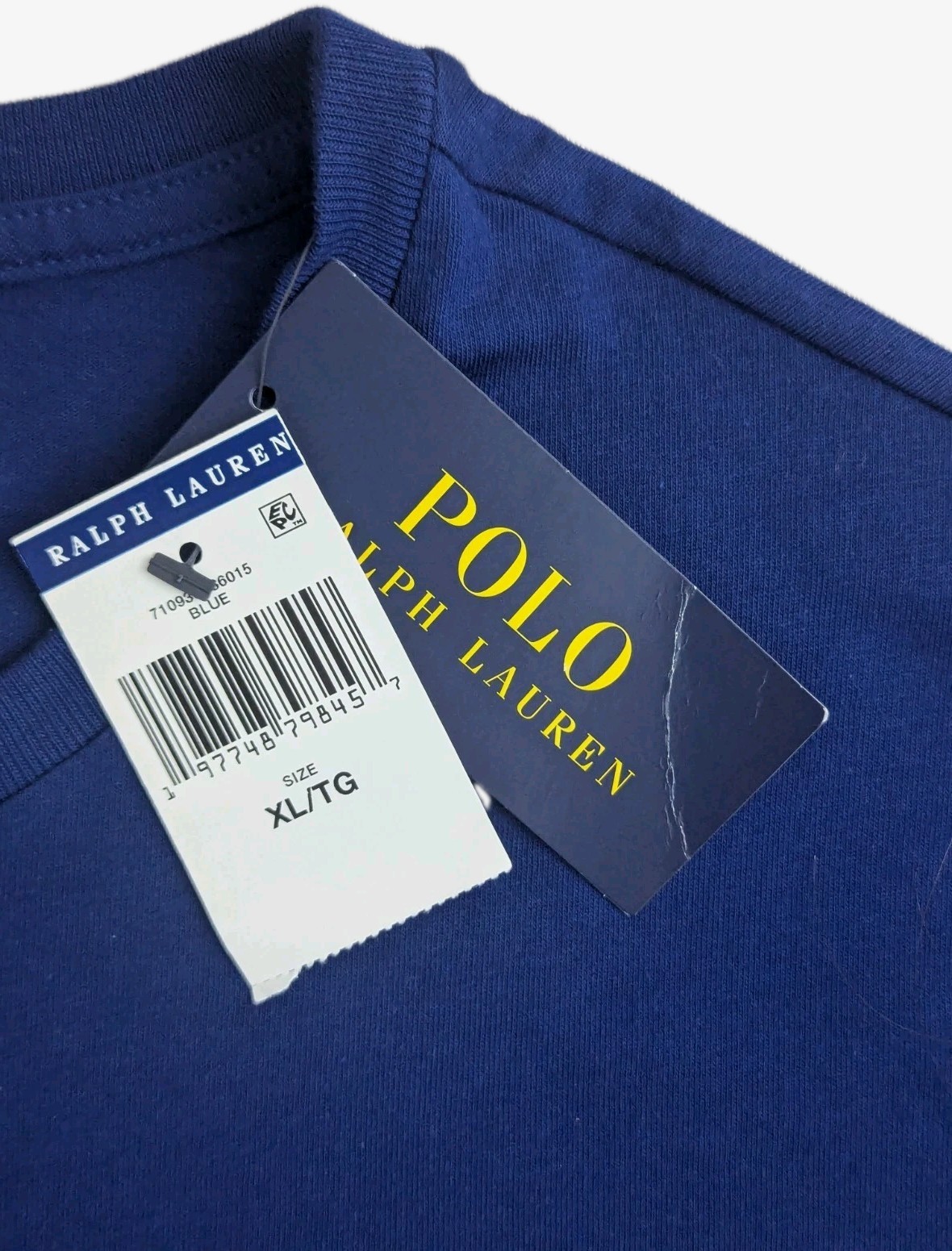 NWT Polo Ralph Lauren XL 46×29 T-Shirt Dk Blue Green Pony Cotton
